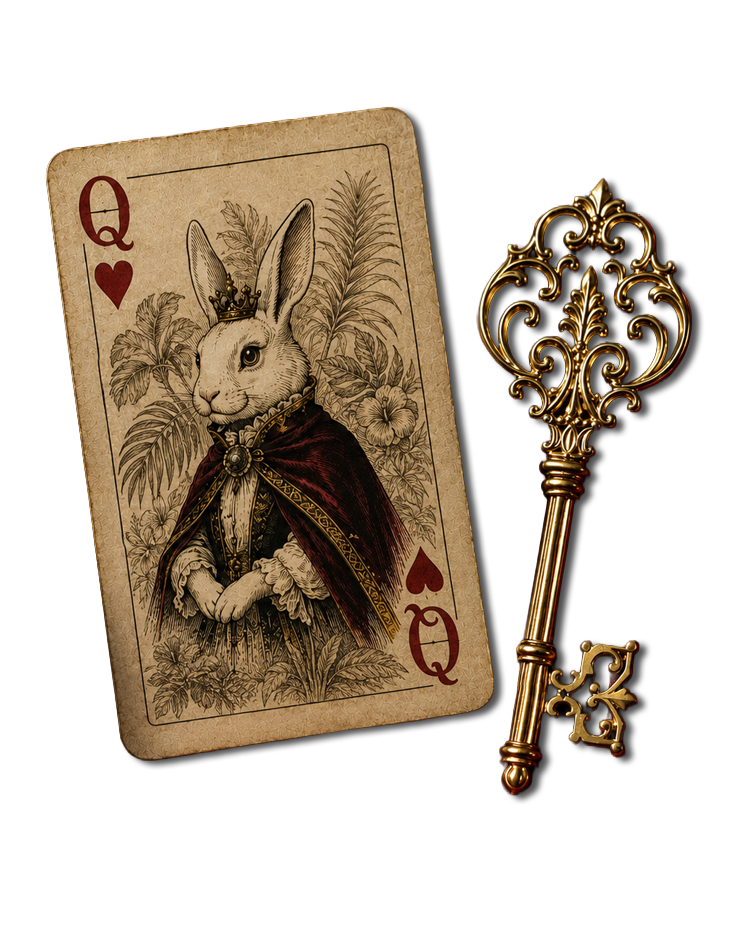 Queen card and key